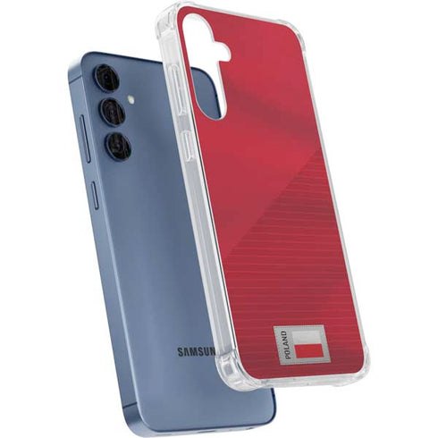 Poland Soccer Flag Galaxy A35 5G Clear Case